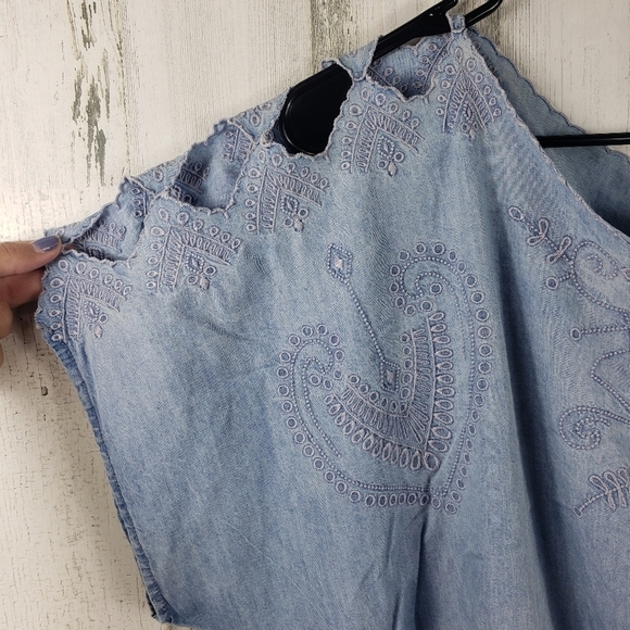 Luxology light blue chambray dress women's plus size 20 - Picture 2 of 13